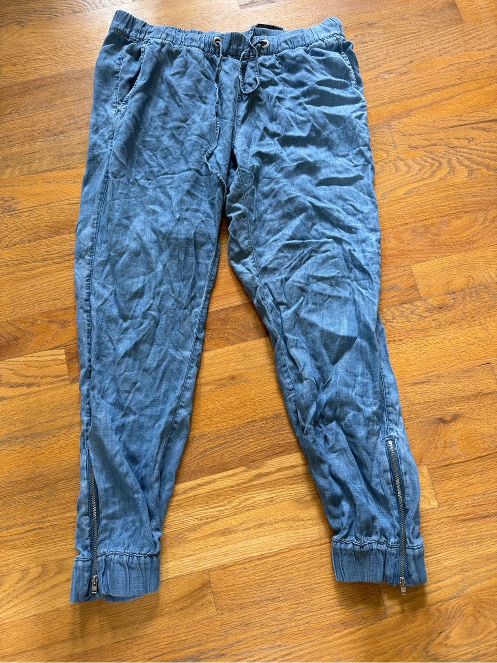 Banana Republic Light Blue Elastic Waist Denim Joggers
